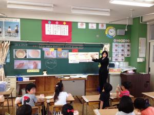 「正しいはしの持ち方」の授業風景