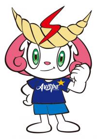 アビスパTシャツを着ているシメッチャ
