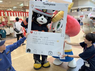 かすにゃんとシメッチャ