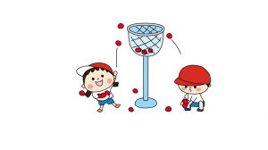 運動会の玉入れ
