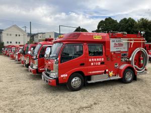 南部ブロック合同防災訓練駐車車両