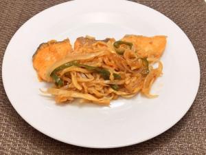 鮭のケチャップ甘酢あんかけ