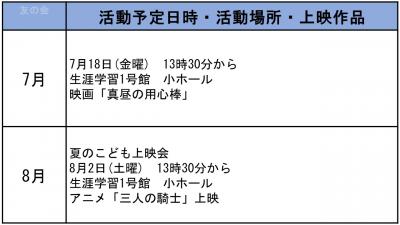 友の会　7月8月