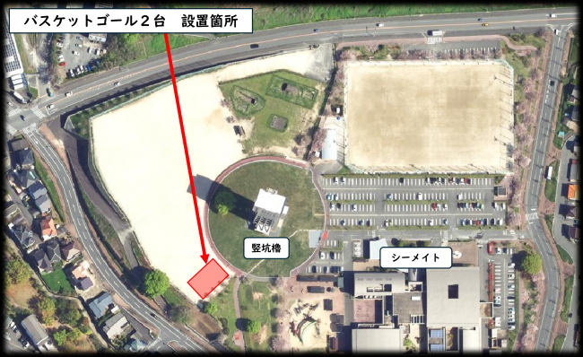 バスケットゴールの位置図