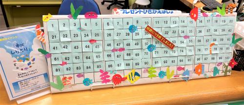 ポスターとプレゼント引き換え場所