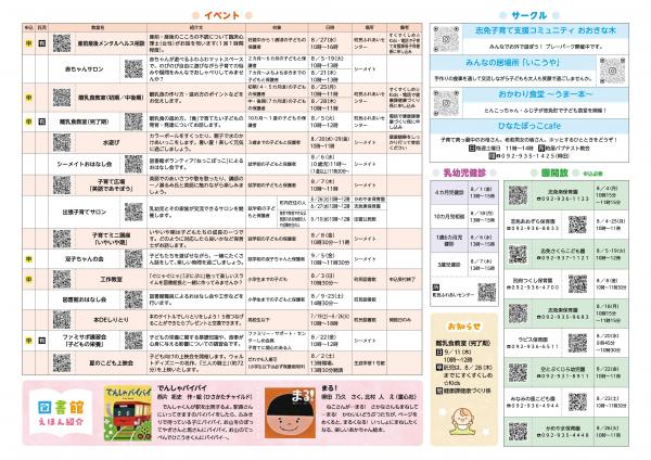 にっこりカレンダー裏面