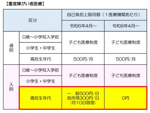 重度障がい者医療