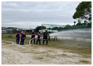 訓練写真　放水地