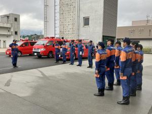 防火パレード出発式