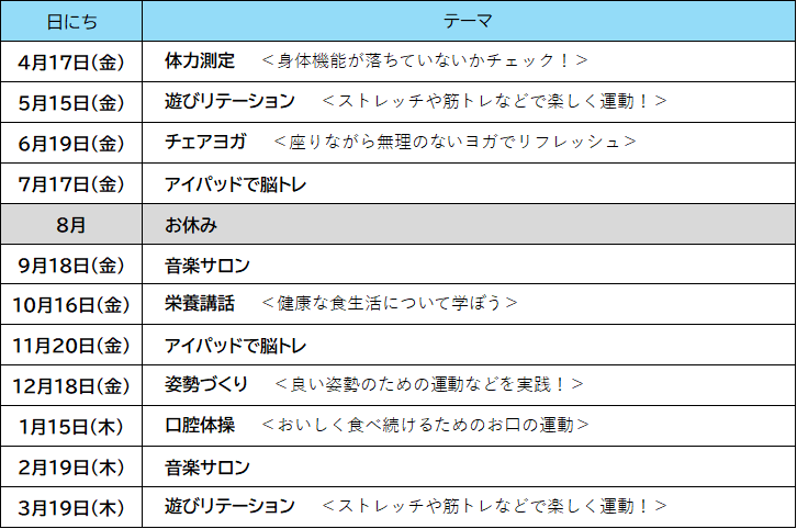 桜丘一R8日程表