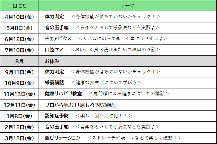 別府一R8日程表