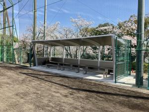 総合公園野球場ダグアウト３塁側