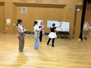 ダンスをしているところ
